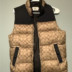 Coach Black Puffer Vest